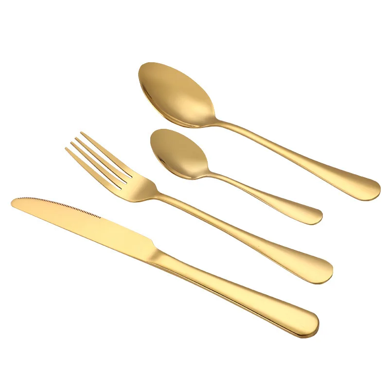 Golden stainless steel knife spoon fork set stainless steel gold cutlery for wedding black and gold flatware silverware cutlery
Golden stainless steel knife spoon fork set stainless steel gold cutlery for wedding black and gold flatware silverware cutlery