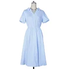 2019 New design stripe Casual dresses women korean fashion womens clothing OEM Service