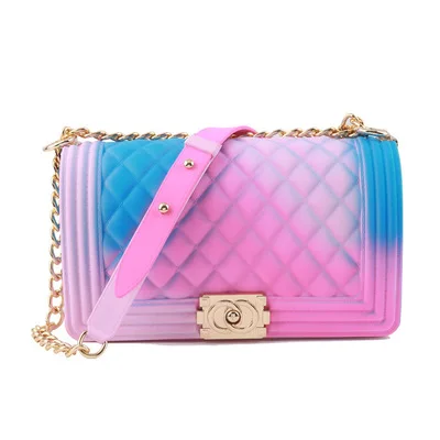 Summer rianbow design lady handbag PU Jelly Bag Purse Bag women hand bag, Picture color
Summer rianbow design lady handbag PU Jelly Bag Purse Bag women hand bag, Picture color