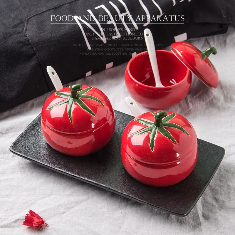 Home/restaurant/hotel high quality porcelain kitchen tools tomatoe shaped ceramic seasoning cans, As picture or customized
Home/restaurant/hotel high quality porcelain kitchen tools tomatoe shaped ceramic seasoning cans, As picture or customized