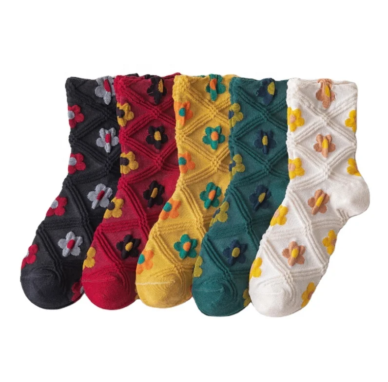 OEM mid calf flower multi colors all match socks soft dress women girl socks, Color avaliable
OEM mid calf flower multi colors all match socks soft dress women girl socks, Color avaliable