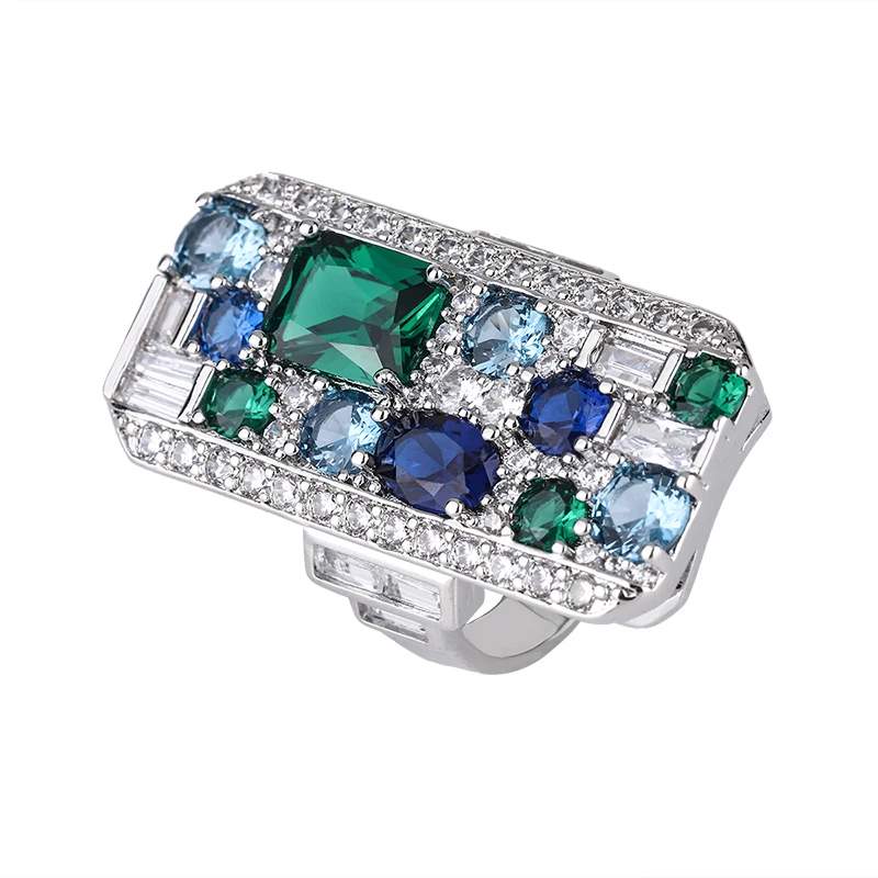 Eyika rainbow and style series Brazilian fusion stone polychromatic copper Cubic Zircon inlaid ring wholesale, Colorful
Eyika rainbow and style series Brazilian fusion stone polychromatic copper Cubic Zircon inlaid ring wholesale, Colorful