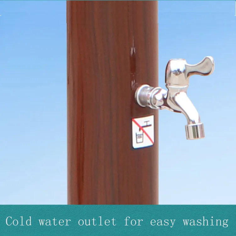 Free-standing Outdoor Solar Heated Pool Shower
