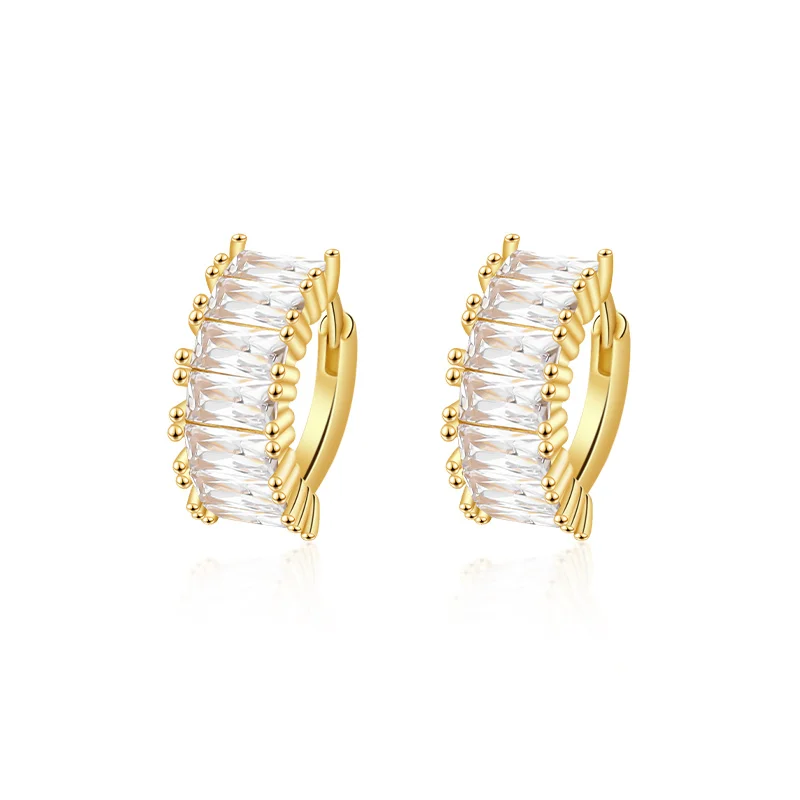 Customized Sterling Silver 925 Circle Gold Plated Bauguette 18K Square Zircon Eternity Chunky Hoop Earrings
Customized Sterling Silver 925 Circle Gold Plated Bauguette 18K Square Zircon Eternity Chunky Hoop Earrings