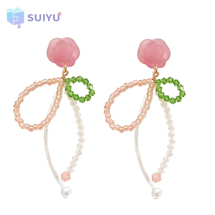 Handmade New Design Crystal Beads Flower Resin Craft Designer Women Earrings, As picture
Handmade New Design Crystal Beads Flower Resin Craft Designer Women Earrings, As picture