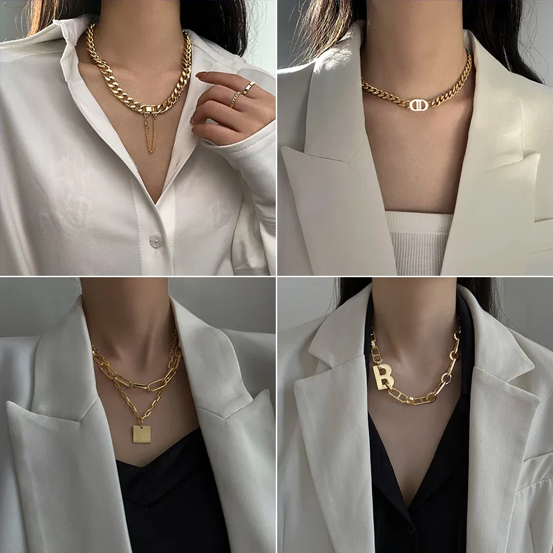 Necklace female clavicle chain ins cold wind simple double-layer European and American jewelry metal retro 2020 new, Picture
Necklace female clavicle chain ins cold wind simple double-layer European and American jewelry metal retro 2020 new, Picture