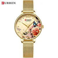 CURREN Beautiful Flower Design Watches Women Fashion Casual Leather Wristwatch Ladies Watch Female Clock Women's Quartz Watch
CURREN Beautiful Flower Design Watches Women Fashion Casual Leather Wristwatch Ladies Watch Female Clock Women's Quartz Watch