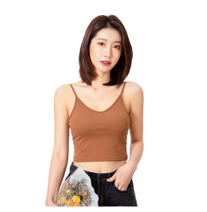 New Style High Quality Cotton Womens Adjustable Strap Padded Bra Seamless Bras Short Tank Top Camisole, 5 colors
New Style High Quality Cotton Womens Adjustable Strap Padded Bra Seamless Bras Short Tank Top Camisole, 5 colors