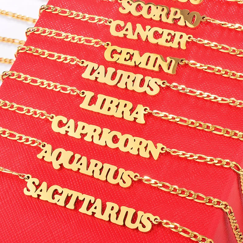 2021 gold plated womens cuban gold bracelets stainless steel zodiac cuban link anklets for women
2021 gold plated womens cuban gold bracelets stainless steel zodiac cuban link anklets for women