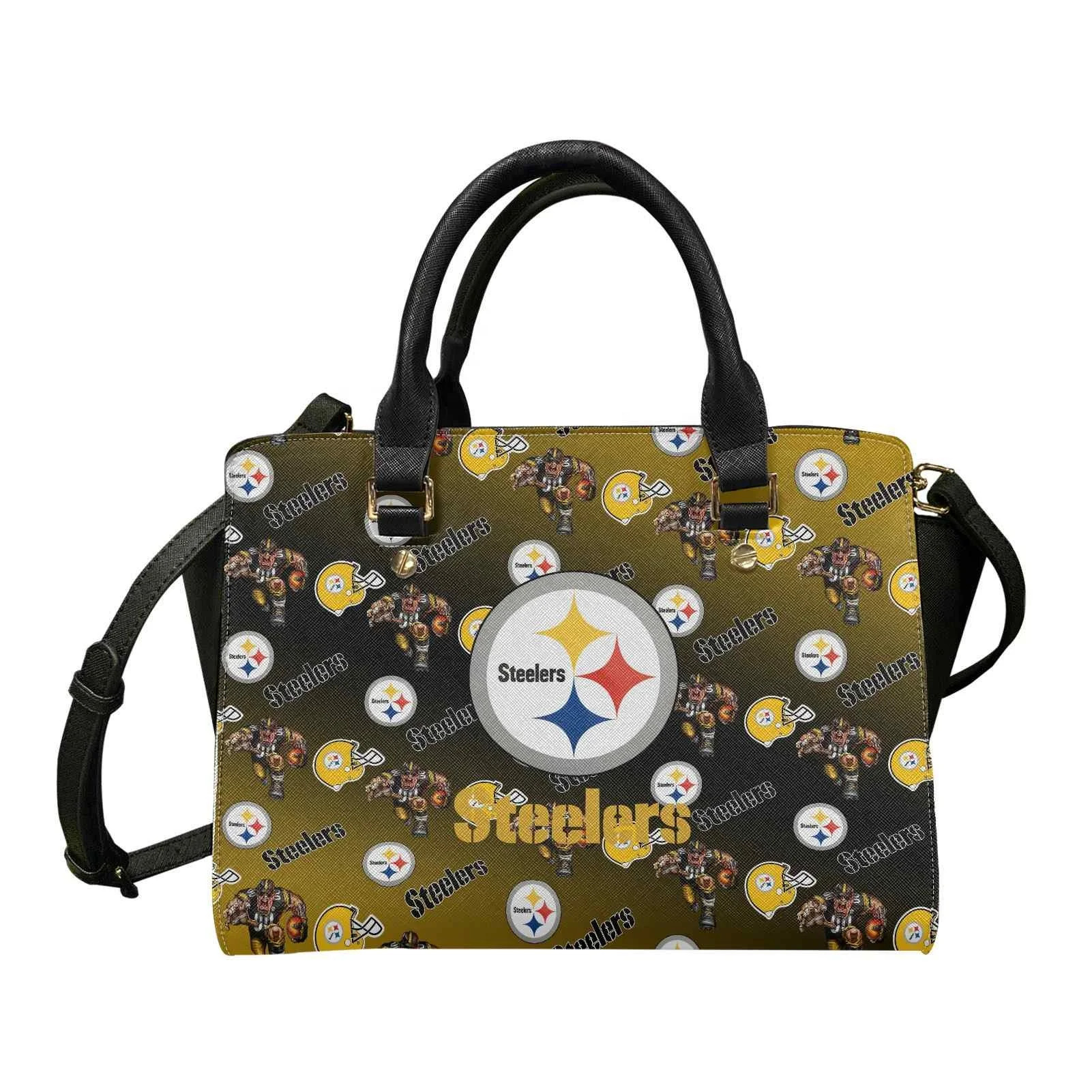 Pittsburgh Steelers Pattern Women Handbags Team Design Bags Women Handbags Ladies Fashion Shoulder Bags Print On Demand, Customized color
Pittsburgh Steelers Pattern Women Handbags Team Design Bags Women Handbags Ladies Fashion Shoulder Bags Print On Demand, Customized color
