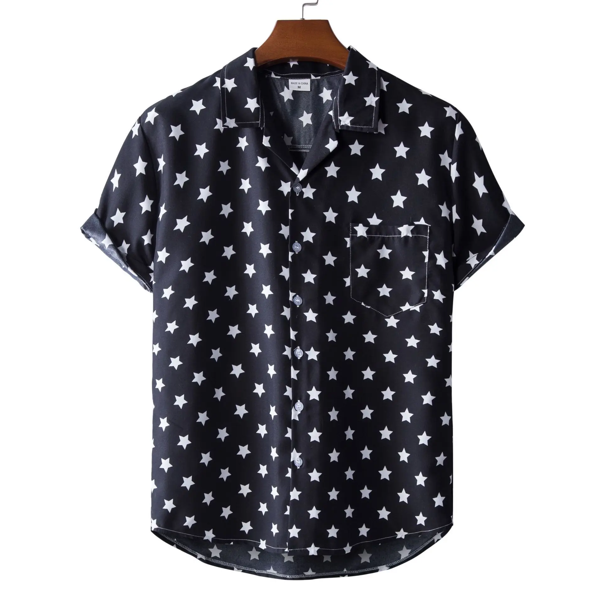 New fashion men ethnic print multi - color short - sleeved shirt temperament commuting
New fashion men ethnic print multi - color short - sleeved shirt temperament commuting