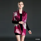 women's luxurious fashions real silk velvet large rectangle shawl with buttons scarf 100% silk double-layer shawl