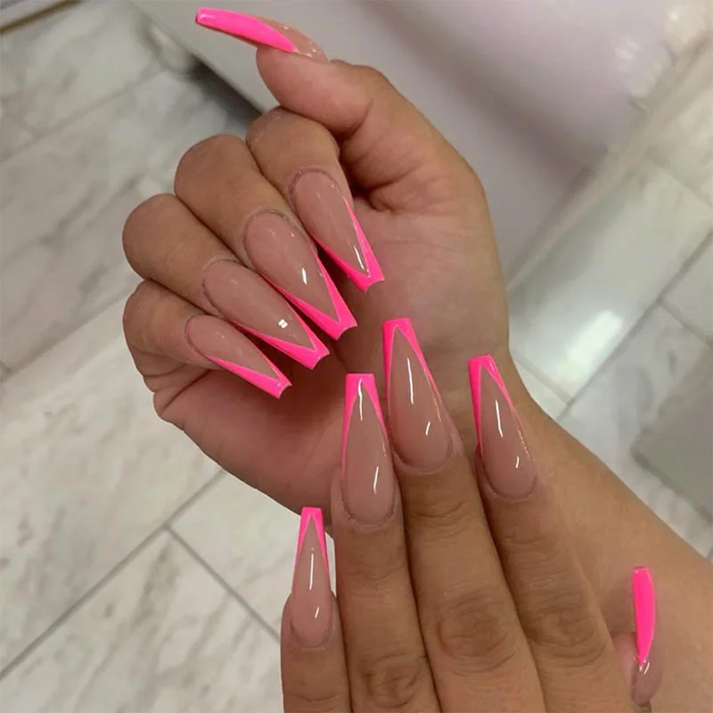 24 Pcs/Box Coffin Nail Tips Meat Pink Peach Ballet Removable Manicure Patch Press On Nail Tips
24 Pcs/Box Coffin Nail Tips Meat Pink Peach Ballet Removable Manicure Patch Press On Nail Tips