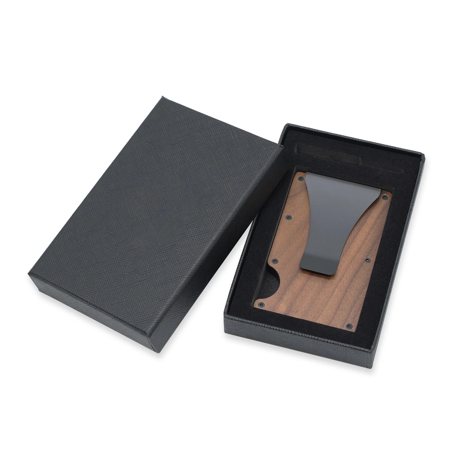 Natural Wood Wallet for Men with Gift Box Aluminum Wood Card Holder Wallet Case for Company Employees
Natural Wood Wallet for Men with Gift Box Aluminum Wood Card Holder Wallet Case for Company Employees