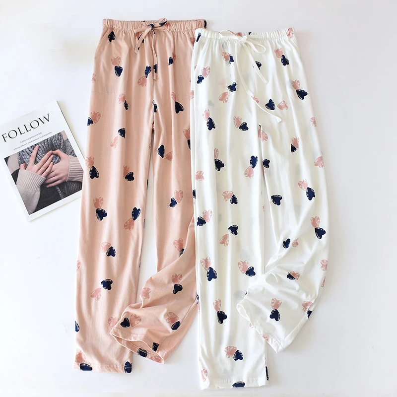 Japanese sleepwear bottoms women's cotton spring and autumn trousers cotton knitted cotton home pants loose large size trousers
Japanese sleepwear bottoms women's cotton spring and autumn trousers cotton knitted cotton home pants loose large size trousers