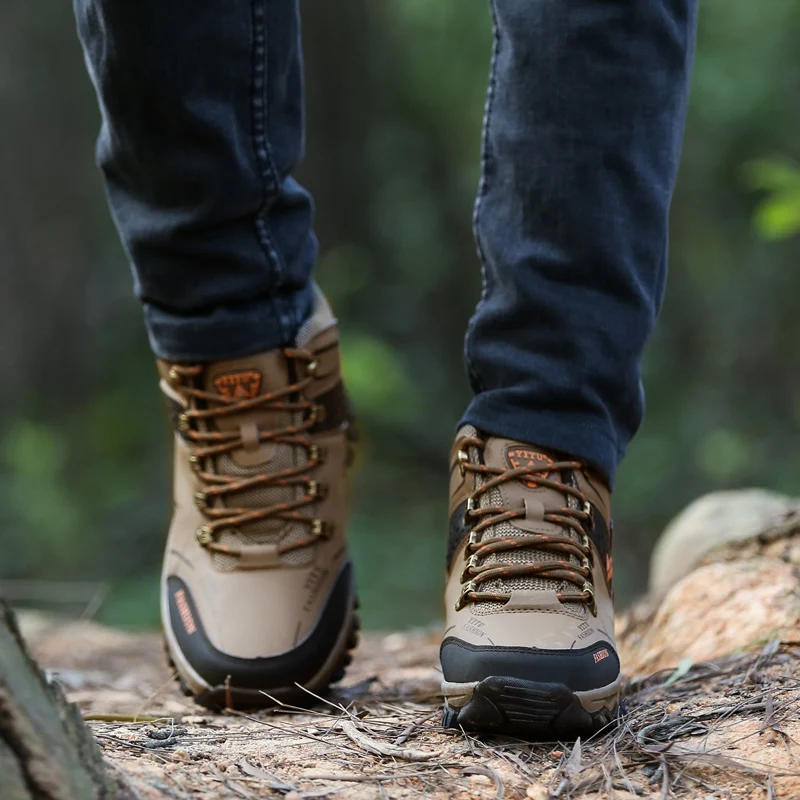 Genuine Leather Mountain Climbing Anti-slip Trekking Ankle Boot For Men Black S219-2189 1 PRISTINE