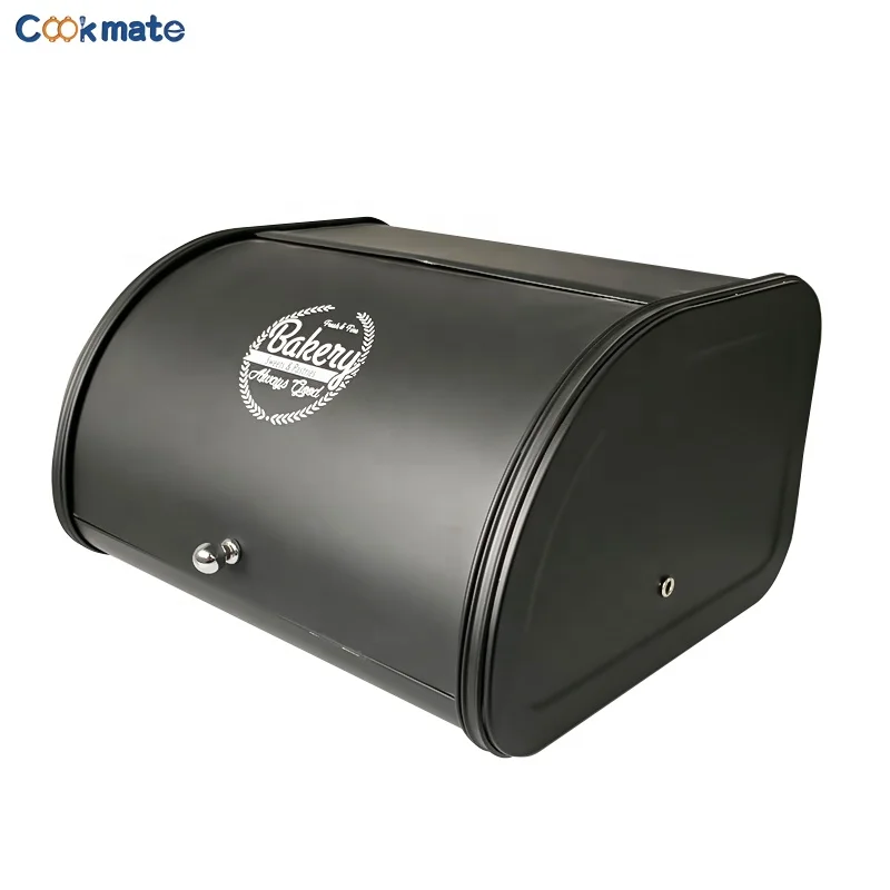 Kitchenware Black Multi-Purpose Metal Bread Box Kitchen Storage Container With Roll Top Lid Bread Bin Holder
Kitchenware Black Multi-Purpose Metal Bread Box Kitchen Storage Container With Roll Top Lid Bread Bin Holder
