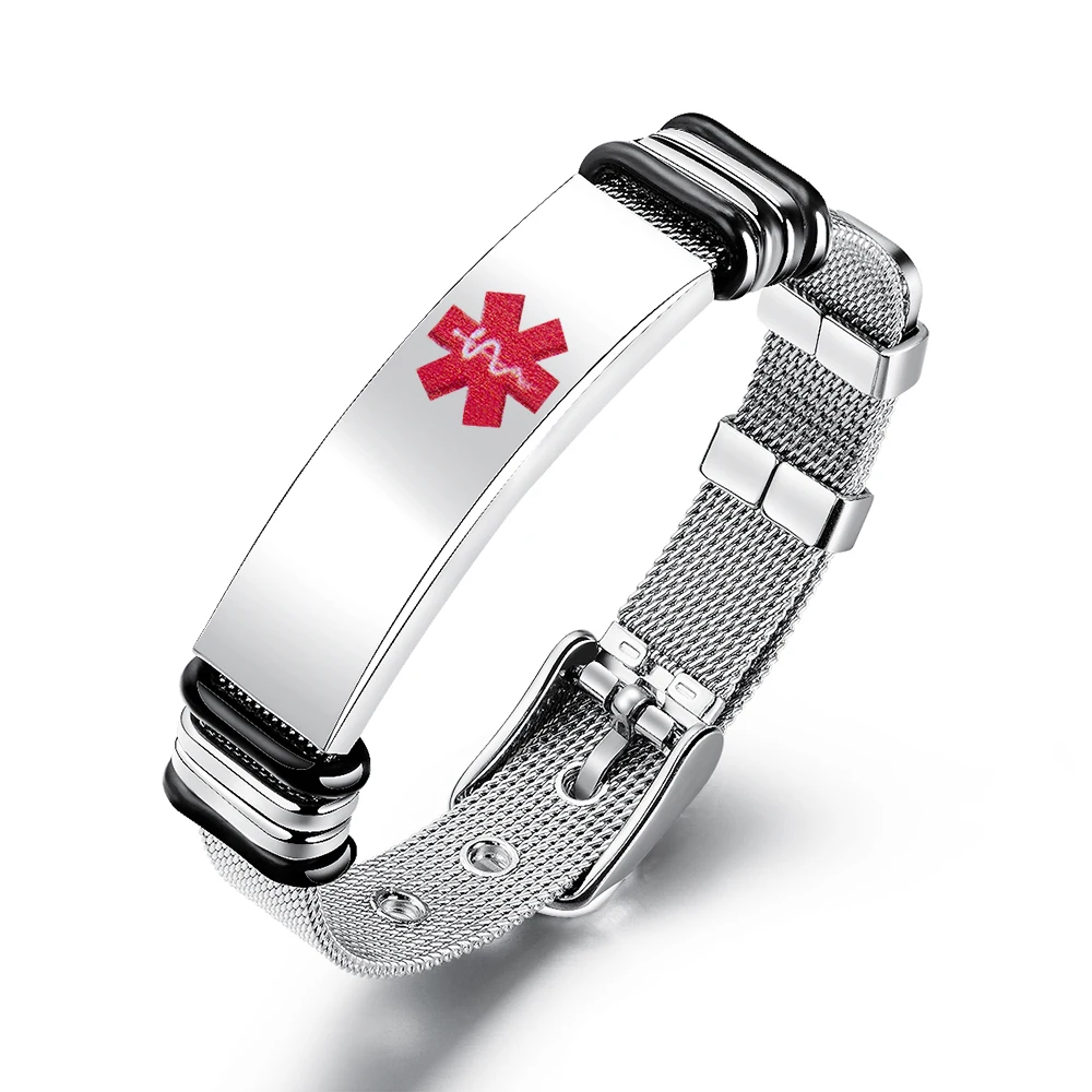 Fashion Custom Red Medical Sign Debossed Logo Bangle Stainless Steel Adjustable Bracelet Homme, Sliver,customized color
Fashion Custom Red Medical Sign Debossed Logo Bangle Stainless Steel Adjustable Bracelet Homme, Sliver,customized color