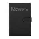 Personalized classic oem pu leather journal hardcover notebook black ruled