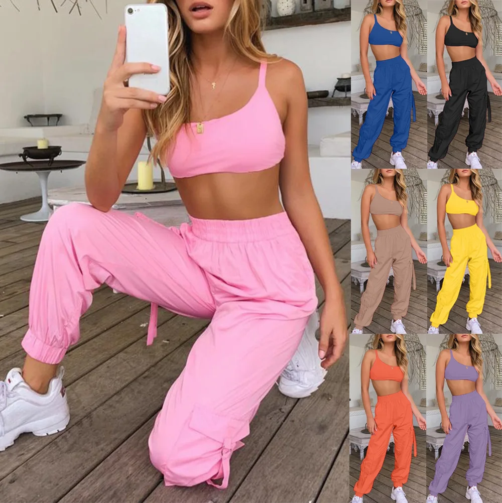 New Street Look Women Clothing Jogger With Pockets And Crop Top Vest Two Piece Set, Avaliable
New Street Look Women Clothing Jogger With Pockets And Crop Top Vest Two Piece Set, Avaliable