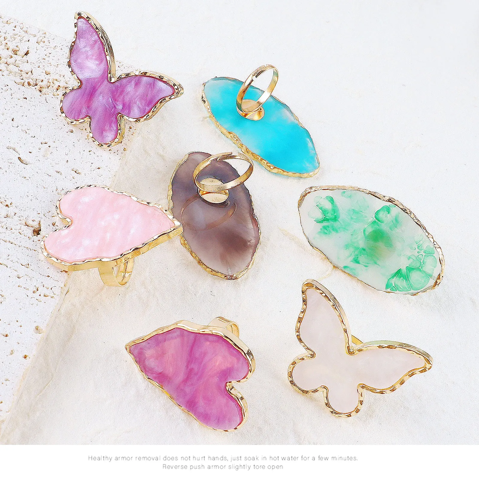 Japanese nail art blooming amber ring palette resin palette nail art glue color palette display board
Japanese nail art blooming amber ring palette resin palette nail art glue color palette display board