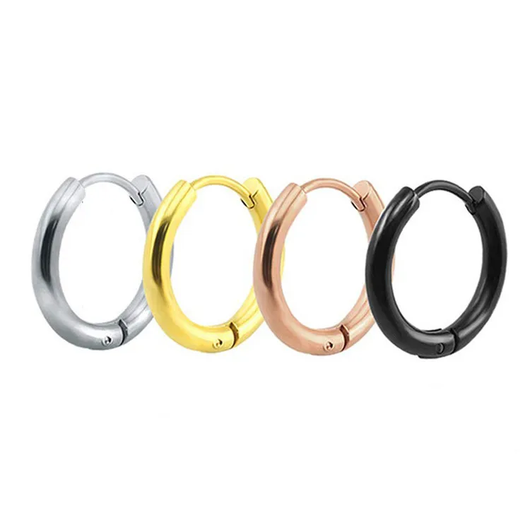 Personality Punk Unisex Stainless Steel Gold Black Plated Small Hoop Earrings for Women Men Gifts, Gold,silver,rose gold,black
Personality Punk Unisex Stainless Steel Gold Black Plated Small Hoop Earrings for Women Men Gifts, Gold,silver,rose gold,black