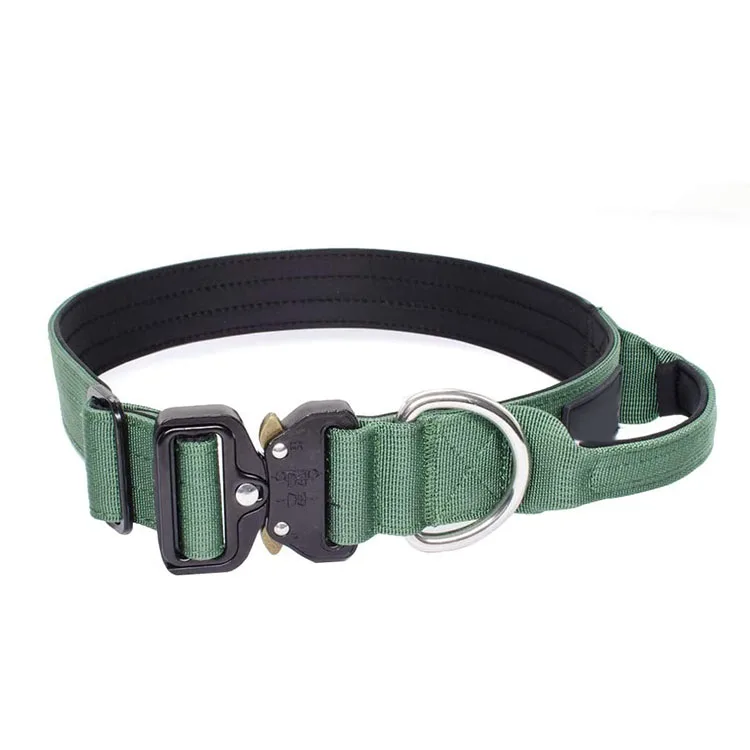 Heavy duty multiple colour pet training quick release metal buckle dog collar with handle, Customized color
Heavy duty multiple colour pet training quick release metal buckle dog collar with handle, Customized color