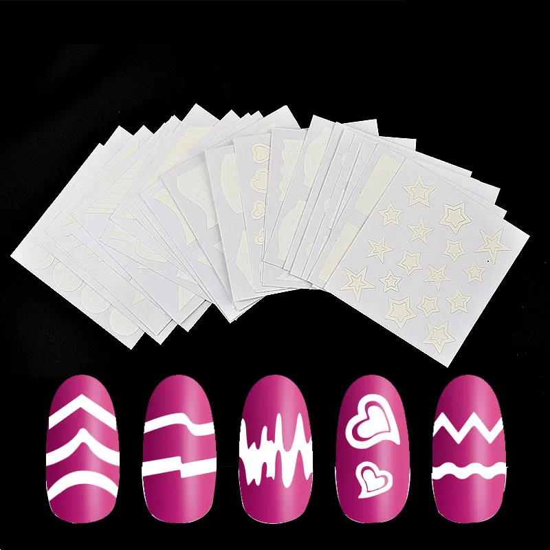 24Pcs/set French Style Nail Sticker Stencil Tips Guide DIY Manicure Wave Line Swirls Nail Art Decals 3D Styling Nail Art Tools
24Pcs/set French Style Nail Sticker Stencil Tips Guide DIY Manicure Wave Line Swirls Nail Art Decals 3D Styling Nail Art Tools