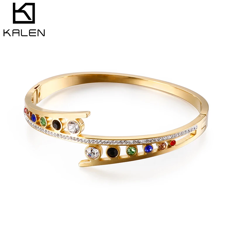Hot Sale Custom Fancy Colorful Shining Crystal Glass Stainless Steel Bangle Jewelry Women Bracelets, Other
Hot Sale Custom Fancy Colorful Shining Crystal Glass Stainless Steel Bangle Jewelry Women Bracelets, Other