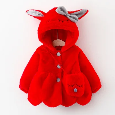 Cute Rabbit Ears Plush Baby Jacket Christmas Sweet Princess Girls Coat Autumn Winter Warm Hooded Outerwear Toddler Girl Clothes
Cute Rabbit Ears Plush Baby Jacket Christmas Sweet Princess Girls Coat Autumn Winter Warm Hooded Outerwear Toddler Girl Clothes