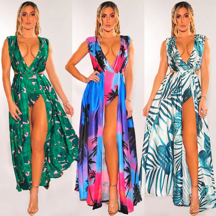Spot Womens Fashion Sleeveless High Waist Sexy Split V Neck Printed Swimsuit Printed Evening Tropical Leaf Butterfly Print Dress
Spot Womens Fashion Sleeveless High Waist Sexy Split V Neck Printed Swimsuit Printed Evening Tropical Leaf Butterfly Print Dress