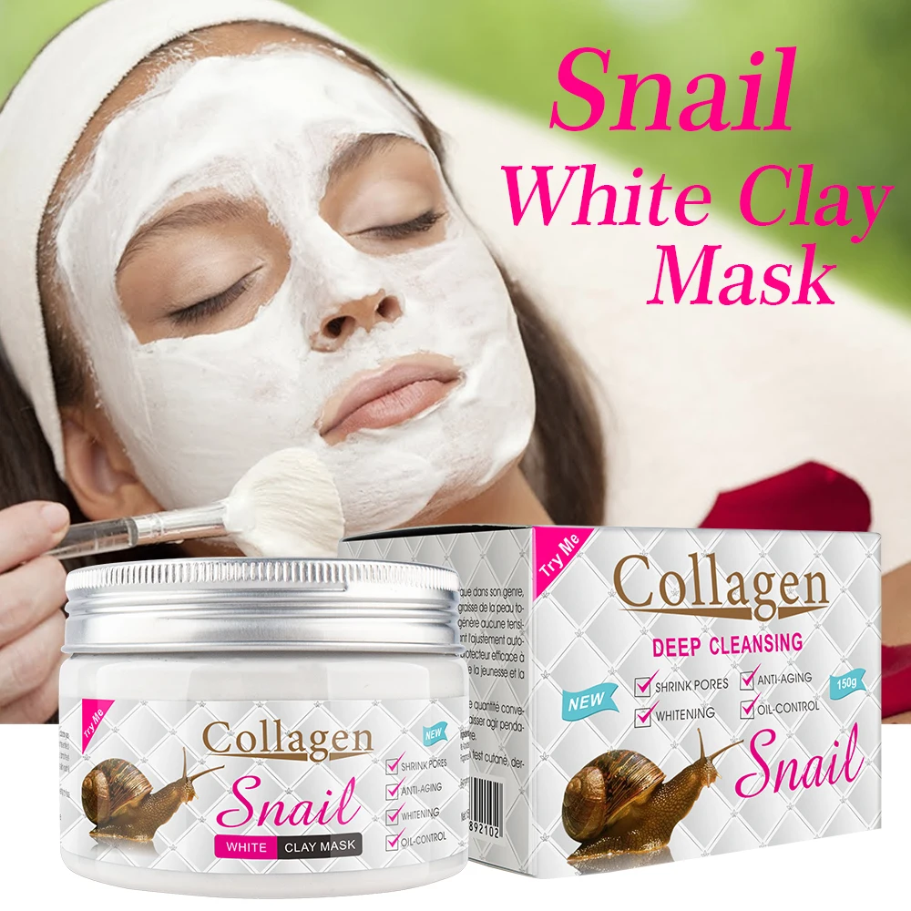 150g Facial Skin Care Deep Cleansing Anti Aging Oil Control Whitening Snail White Face Clay Mask
150g Facial Skin Care Deep Cleansing Anti Aging Oil Control Whitening Snail White Face Clay Mask