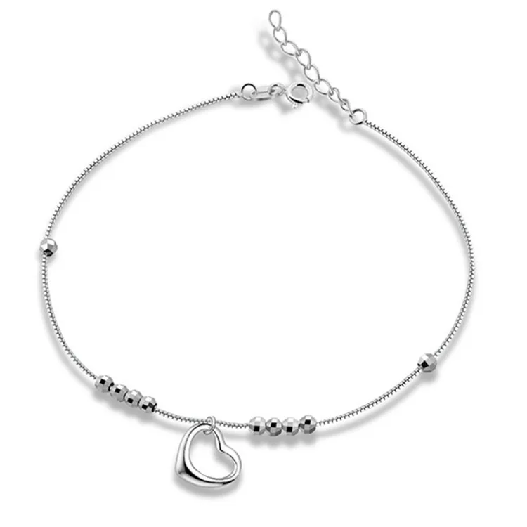JL-6 Wholesale foot jewelry 25 Sterling Silver Summer Heart Spaped Beads Pendant Anklets, White
JL-6 Wholesale foot jewelry 25 Sterling Silver Summer Heart Spaped Beads Pendant Anklets, White