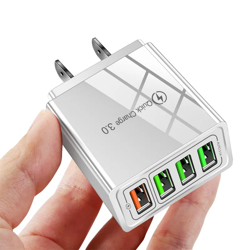 4 In 1 Wall Charger QC 3.0 Fast Charging US Plug Block Charger USB Travel Home Portable Fast Charger Block For Iphone
4 In 1 Wall Charger QC 3.0 Fast Charging US Plug Block Charger USB Travel Home Portable Fast Charger Block For Iphone