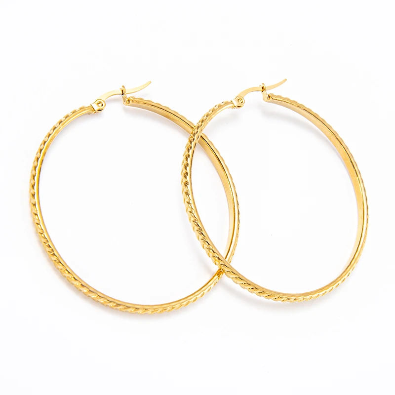 Stylish Vacuum Plated Titanium Steel Twisted Pattern Earrings Stainless Steel Shaped Braided Rope Hoop Earring For Women
Stylish Vacuum Plated Titanium Steel Twisted Pattern Earrings Stainless Steel Shaped Braided Rope Hoop Earring For Women