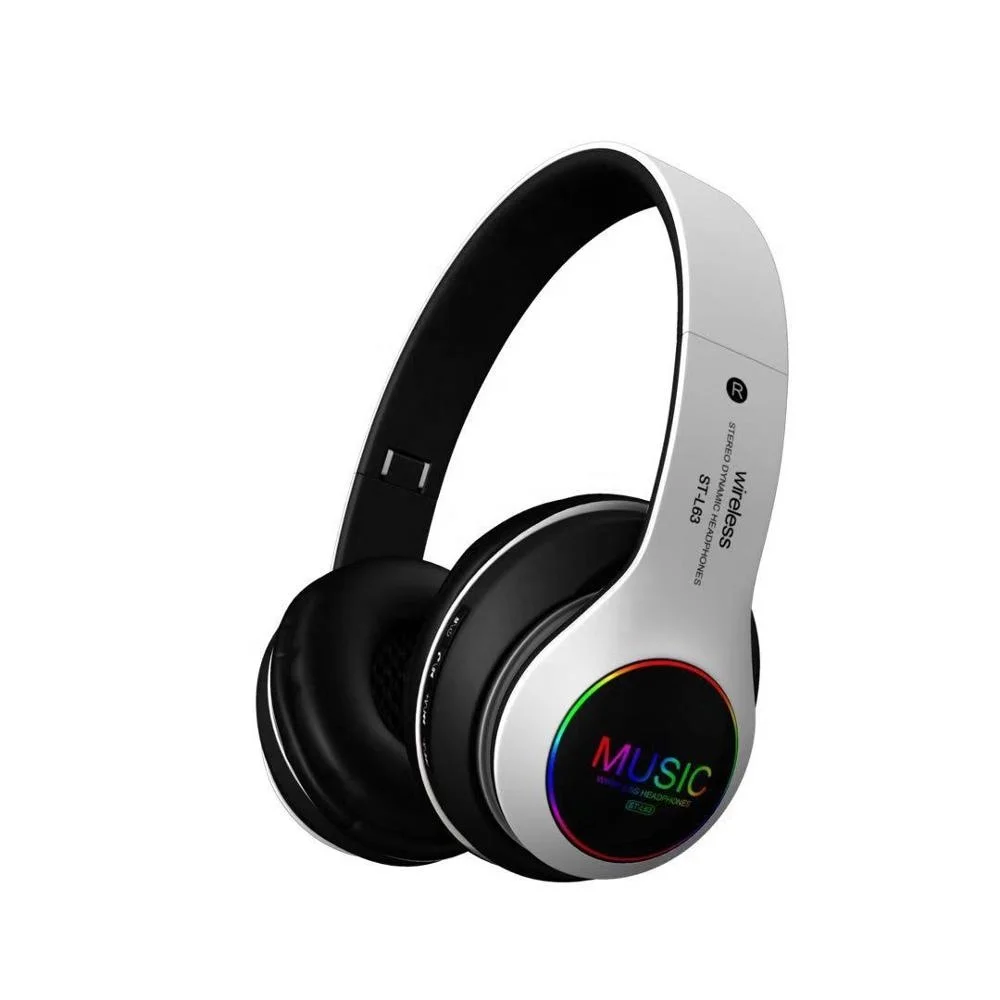 ST-L63 A Free Sample New Design LED Light Stereo Headphone Factory Wireless BT Headset Earphone 
ST-L63 A Free Sample New Design LED Light Stereo Headphone Factory Wireless BT Headset Earphone