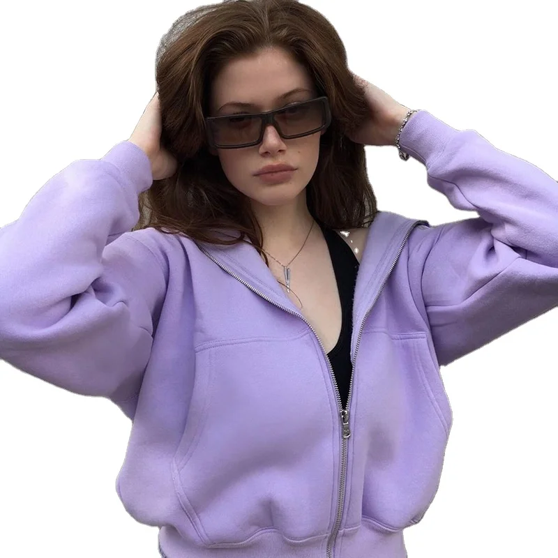 Fashion High Waist Hoodie Pockets Casual Solid Color Sweatshirt Jacket Slim Fit Long Sleeved Zipper Casual Sweater
Fashion High Waist Hoodie Pockets Casual Solid Color Sweatshirt Jacket Slim Fit Long Sleeved Zipper Casual Sweater