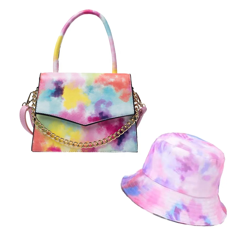 Wholesale Fashion Purse Set Hat and Purse Set Tie-dye Bag Ladies Handbag Ladies One-shoulder Handbag and Hat Set, Picture
Wholesale Fashion Purse Set Hat and Purse Set Tie-dye Bag Ladies Handbag Ladies One-shoulder Handbag and Hat Set, Picture
