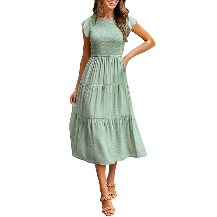 Women's Casual Summer Bohemian Flare Sleeve Ruched A-line Long Maxi Dress Beach Loose Long Dresses
Women's Casual Summer Bohemian Flare Sleeve Ruched A-line Long Maxi Dress Beach Loose Long Dresses