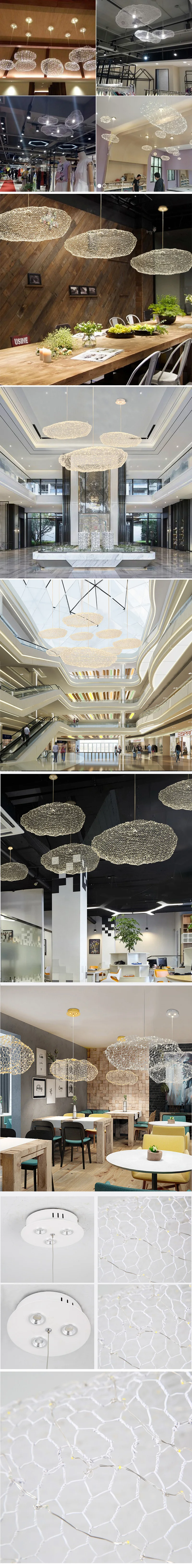 Luxury custom hotel lobby indoor decoration Crystal hanging modern chandelier light