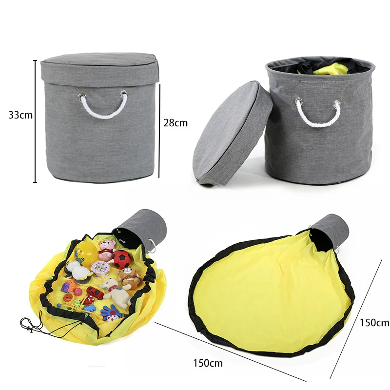 SlideAway Basket Children's Pllay mat play toys storage Toy Clean up foldable container storage large kids toy storage bag, Blue yellow
SlideAway Basket Children's Pllay mat play toys storage Toy Clean up foldable container storage large kids toy storage bag, Blue yellow