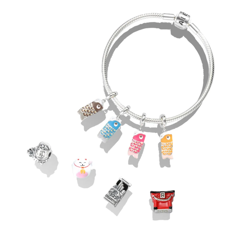 Designer Charms 925 Sterling Silver DIY Lucky Cat koi cigarette case Enamel Beads pendant Jewelry Fit Women Bracelets Necklace
Designer Charms 925 Sterling Silver DIY Lucky Cat koi cigarette case Enamel Beads pendant Jewelry Fit Women Bracelets Necklace