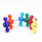 Large Pushpin Magnet Transparent Acrylic Clear 7 Colors Fridge Magnet for White Board Office Classroom Use 27.5x33 mm