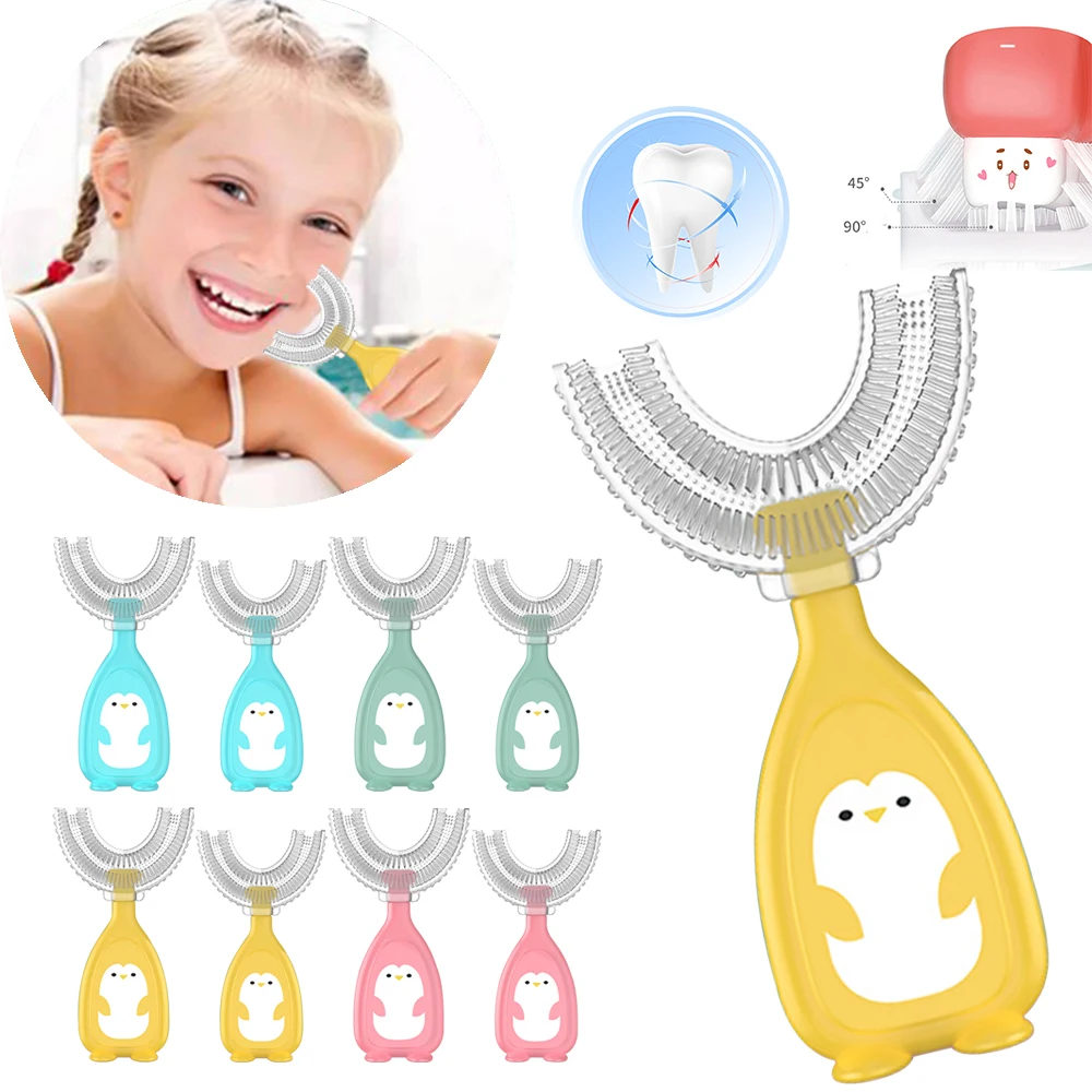 Manual Silicone Baby Toothbrush Children 360 U Shape Replacement Oral Care Cleaning Brush Kids Tooth Cleaner
Manual Silicone Baby Toothbrush Children 360 U Shape Replacement Oral Care Cleaning Brush Kids Tooth Cleaner