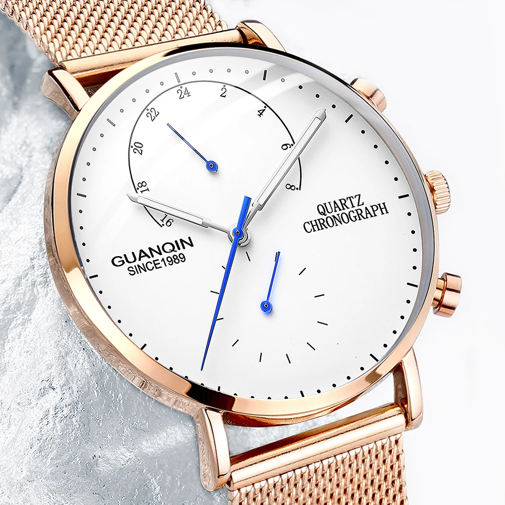 Guanqin Fashion Mens Minimalist Quartz Watches Wrist Ultra Thin Casual Slim Mesh Steel Waterproof Men Watch
Guanqin Fashion Mens Minimalist Quartz Watches Wrist Ultra Thin Casual Slim Mesh Steel Waterproof Men Watch