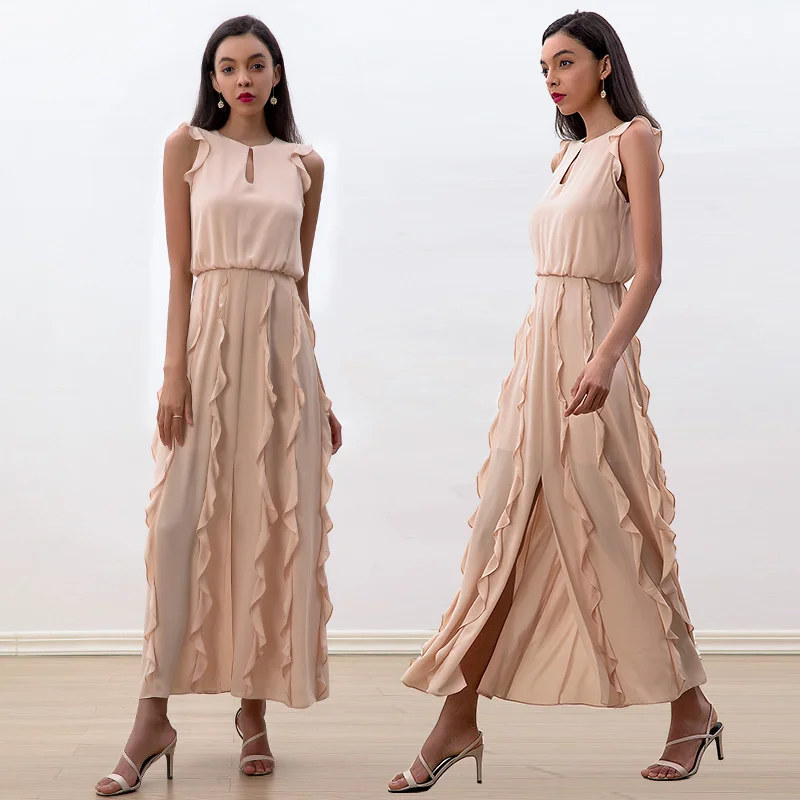 D229 woman dresses new arrivals 2021 Chiffon Solid color Split fork work career dress for women
D229 woman dresses new arrivals 2021 Chiffon Solid color Split fork work career dress for women