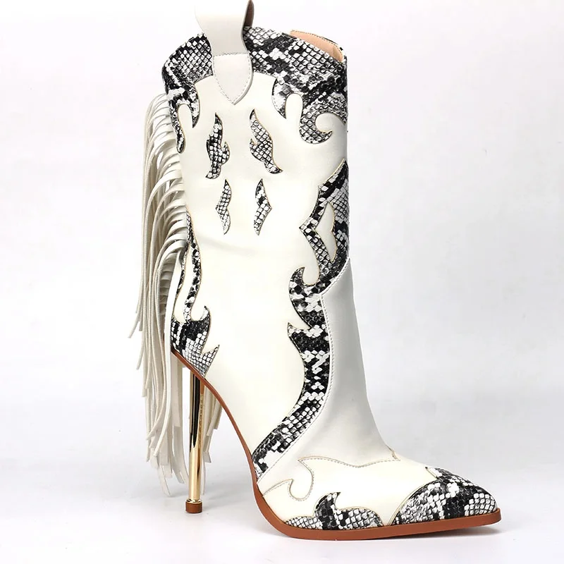 Fashion sexy snake print ladies ankle high heel boots strange pointed toe women leather boots, Customized color
Fashion sexy snake print ladies ankle high heel boots strange pointed toe women leather boots, Customized color