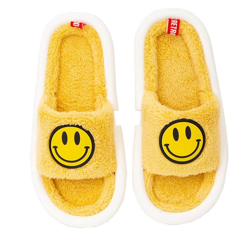 Smile Cartoon Cute Female Indoor Home Shoes Man Non-slip Couple Open Toe Fluffy Winter Warm Slippers, Pictures
Smile Cartoon Cute Female Indoor Home Shoes Man Non-slip Couple Open Toe Fluffy Winter Warm Slippers, Pictures