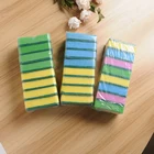 Kitchen sponge block 10*7*3cm multiple colors Composite scouring pads