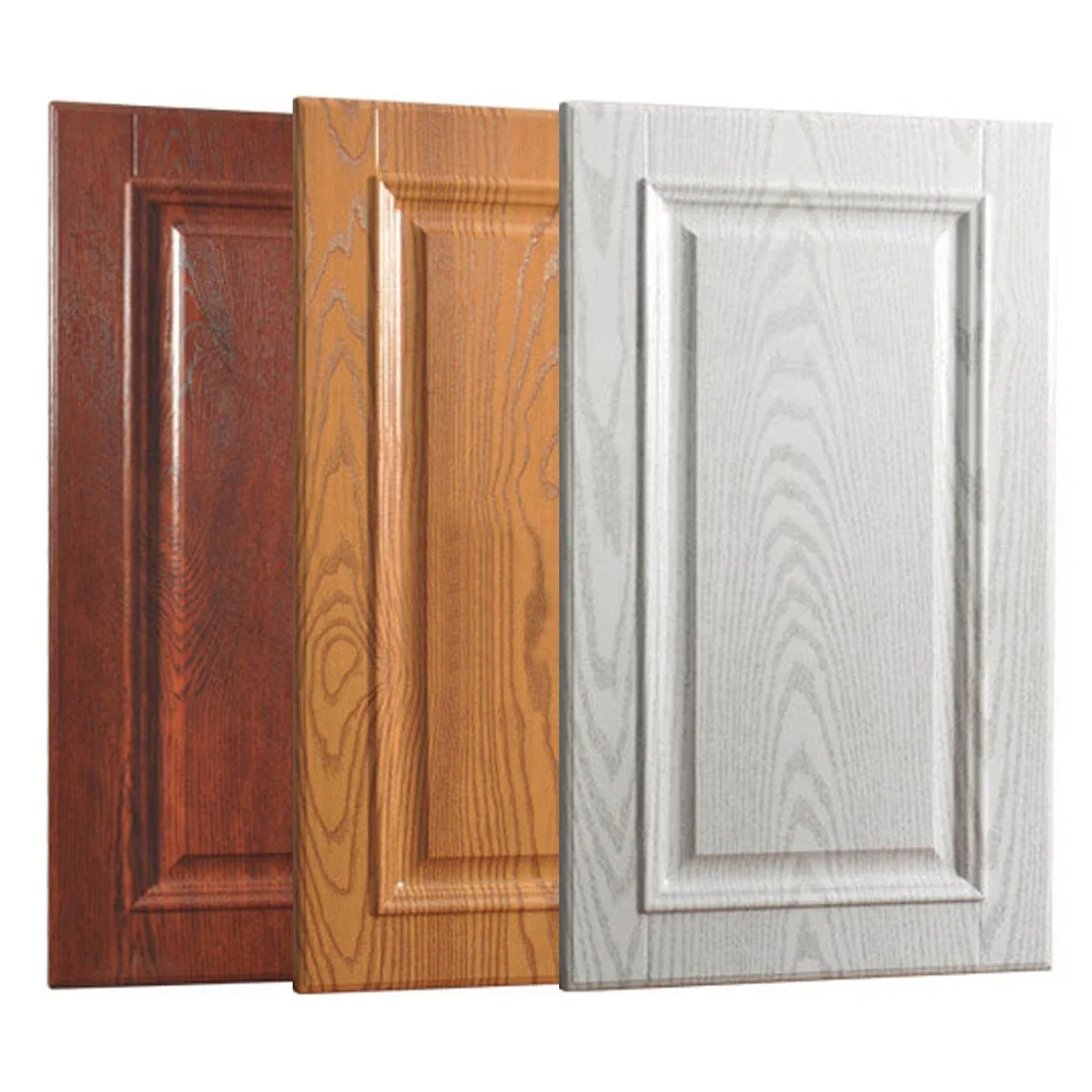 Wood Grain Waterproof Membrane Press Kitchen Cabinet Doors Buy